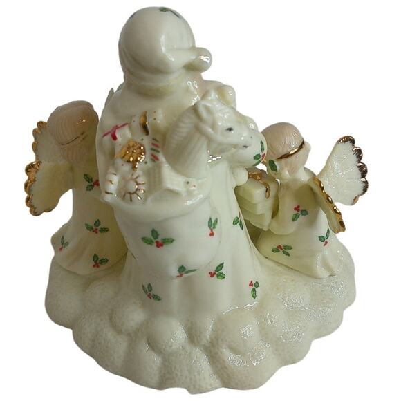 Vintage Santa With Angels Porcelain Christmas Light Up Figurine - Picture 4 of 8